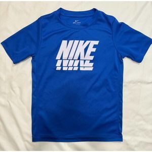 Kids Blue Nike Dri Fit T-Shirt